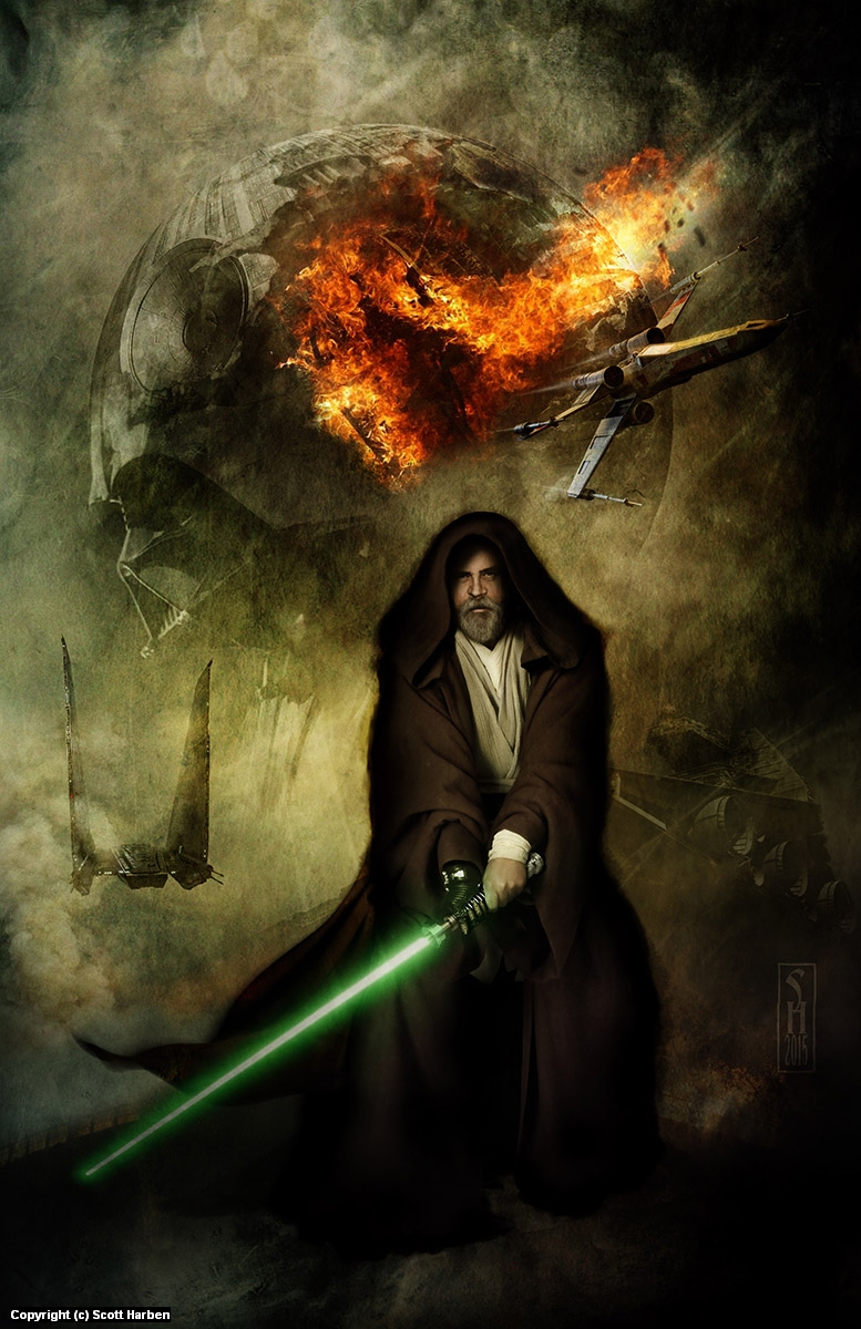 Infected By Art » Art Gallery » Scott Harben » Old Luke in Star Wars