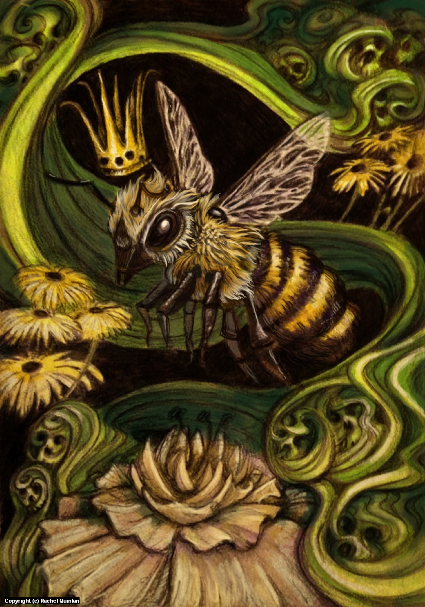 Infected By Art » Art Gallery » Rachel Quinlan » Queen Bee in Recent Work