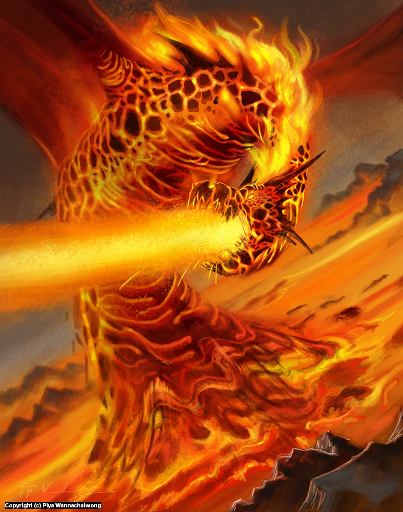 Infected By Art » Art Gallery » Piya Wannachaiwong » Volcano Dragon in ...