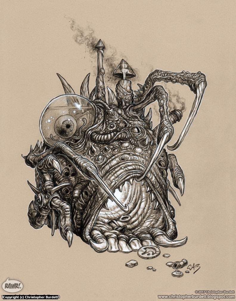 Infected By Art » Art Gallery » Christopher Burdett » Gullet in MONSTERS!